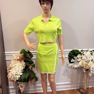 NWOT Mini Green Pencil Skirt Set for Casual Work